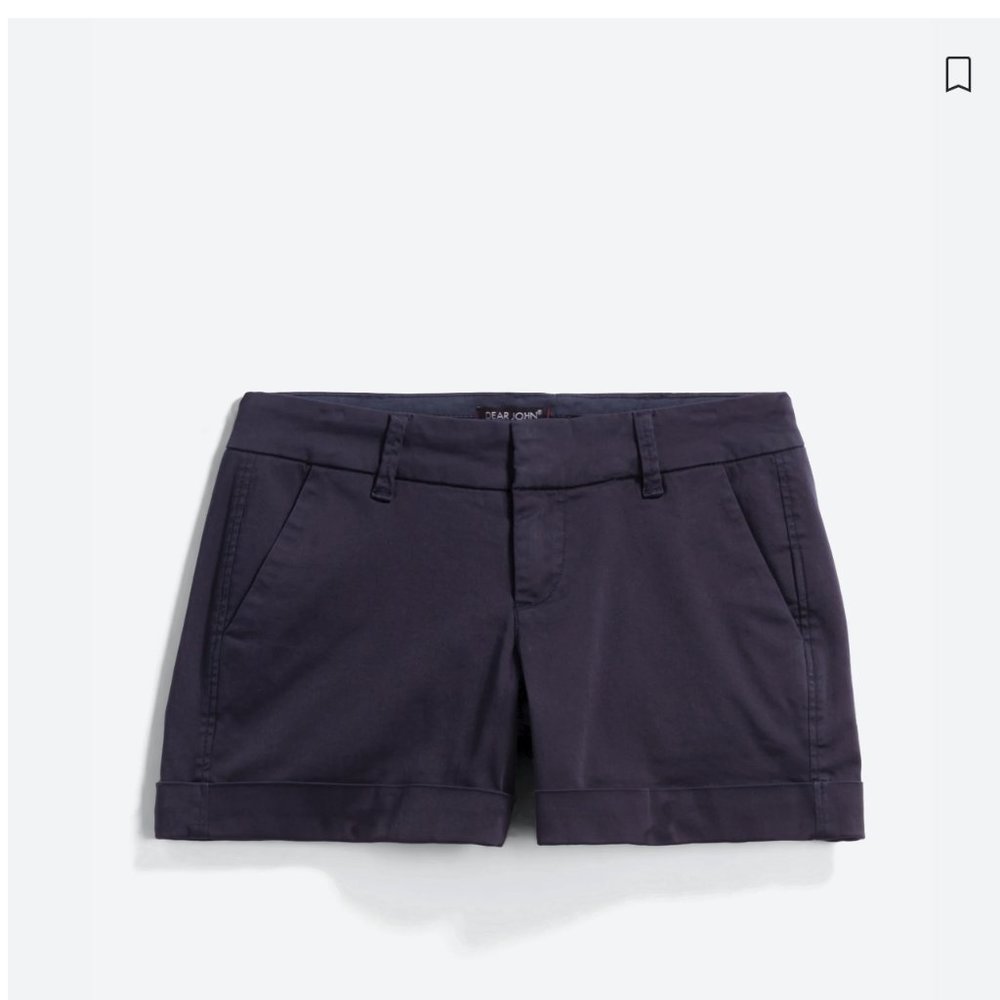 Dear John Stitch Fix Navy Blue Finnegan Roll Cuff Short - Size 12